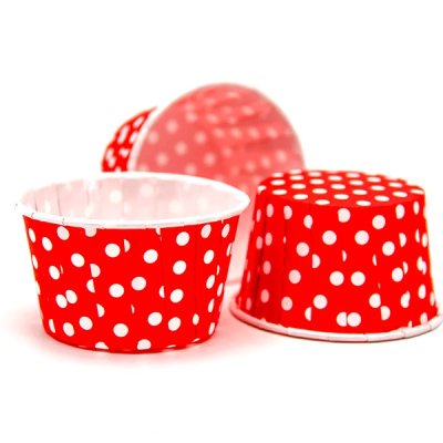 формы усиленные бумажные красные горох